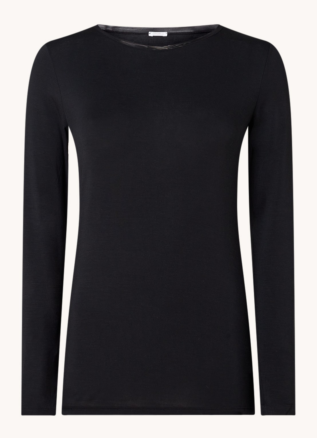 Oroblu Longsleeve met ronde hals  - voorkant 3 zwart