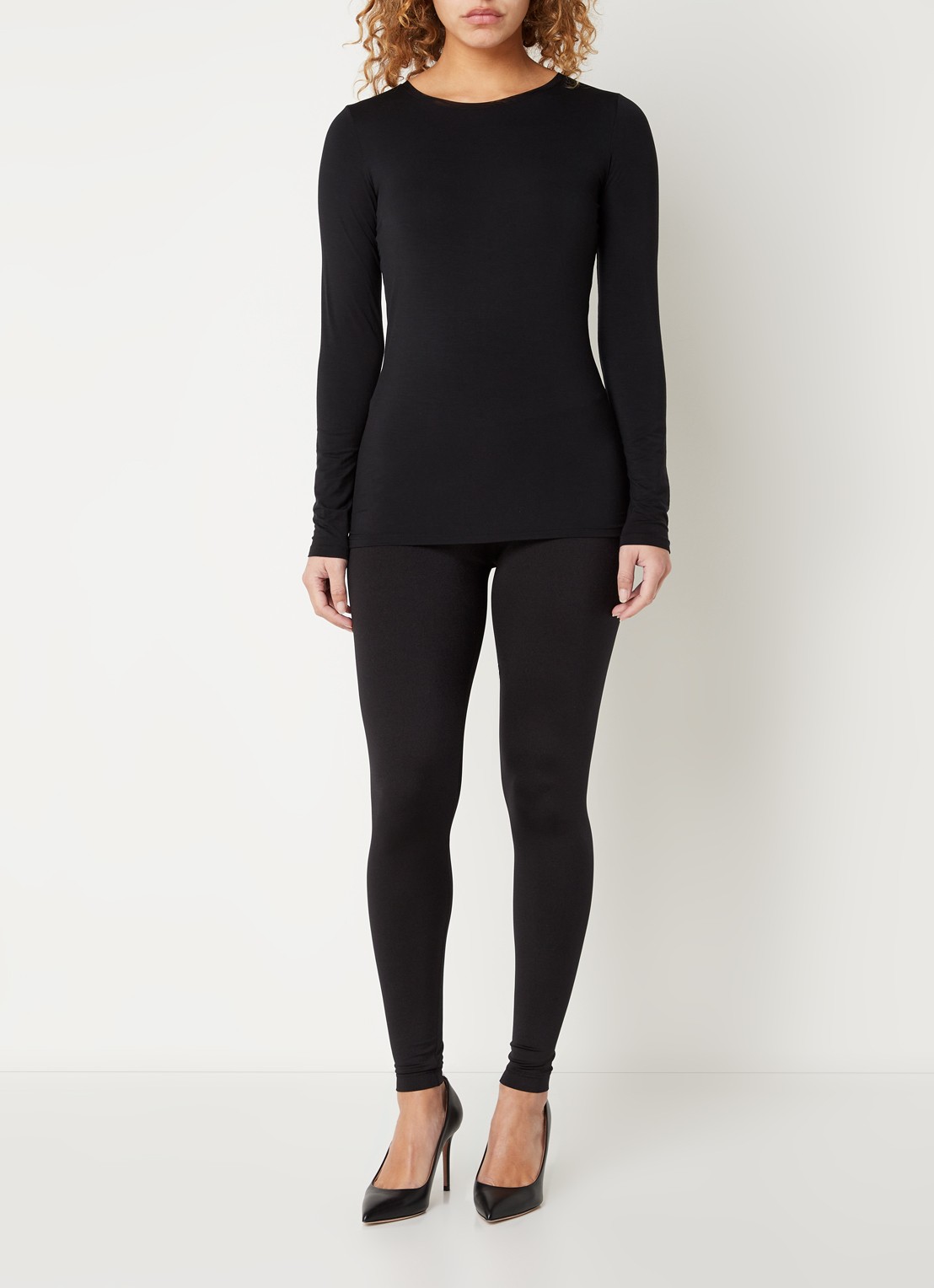 Oroblu Longsleeve met ronde hals  - voorkant 4 zwart