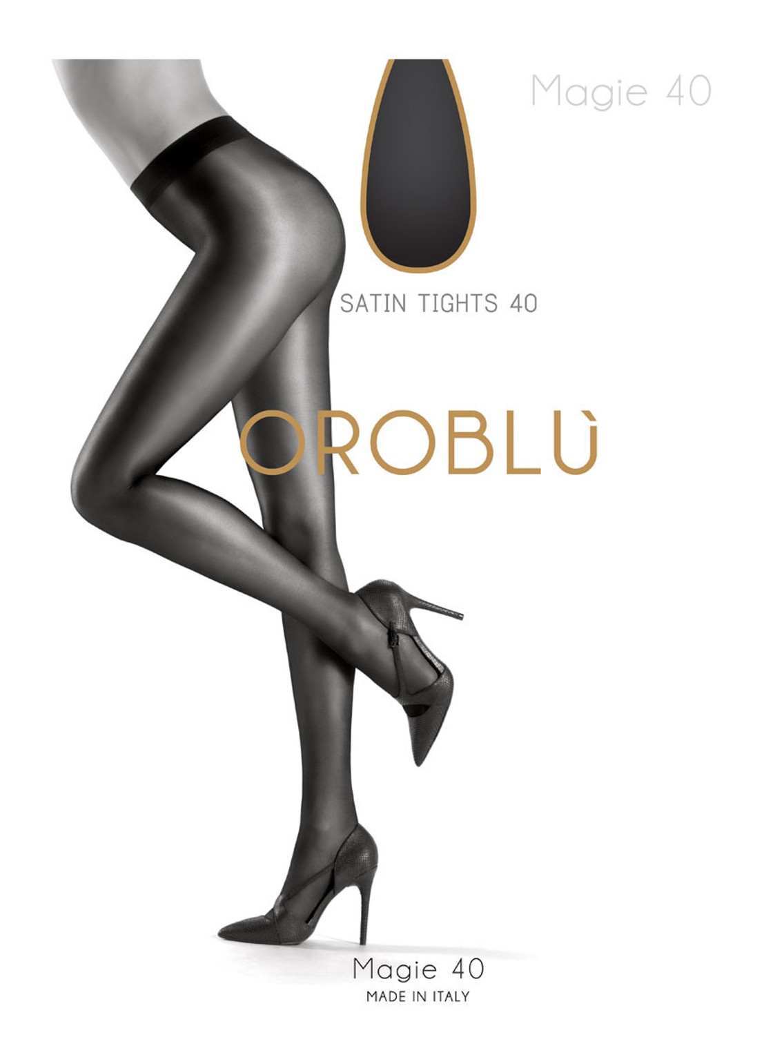 Oroblu Magie panty in 40 denier - voorkant donkerblauw