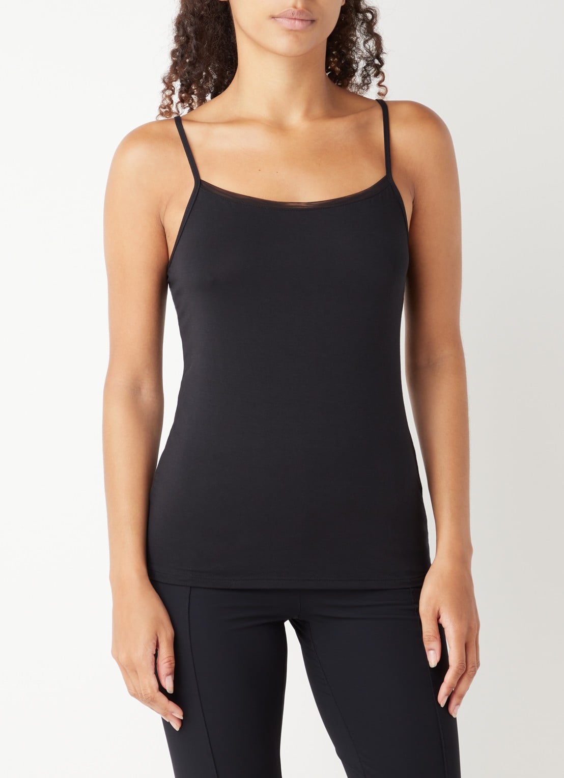 Oroblu Perfect Line cami top van modal - detail 3 zwart