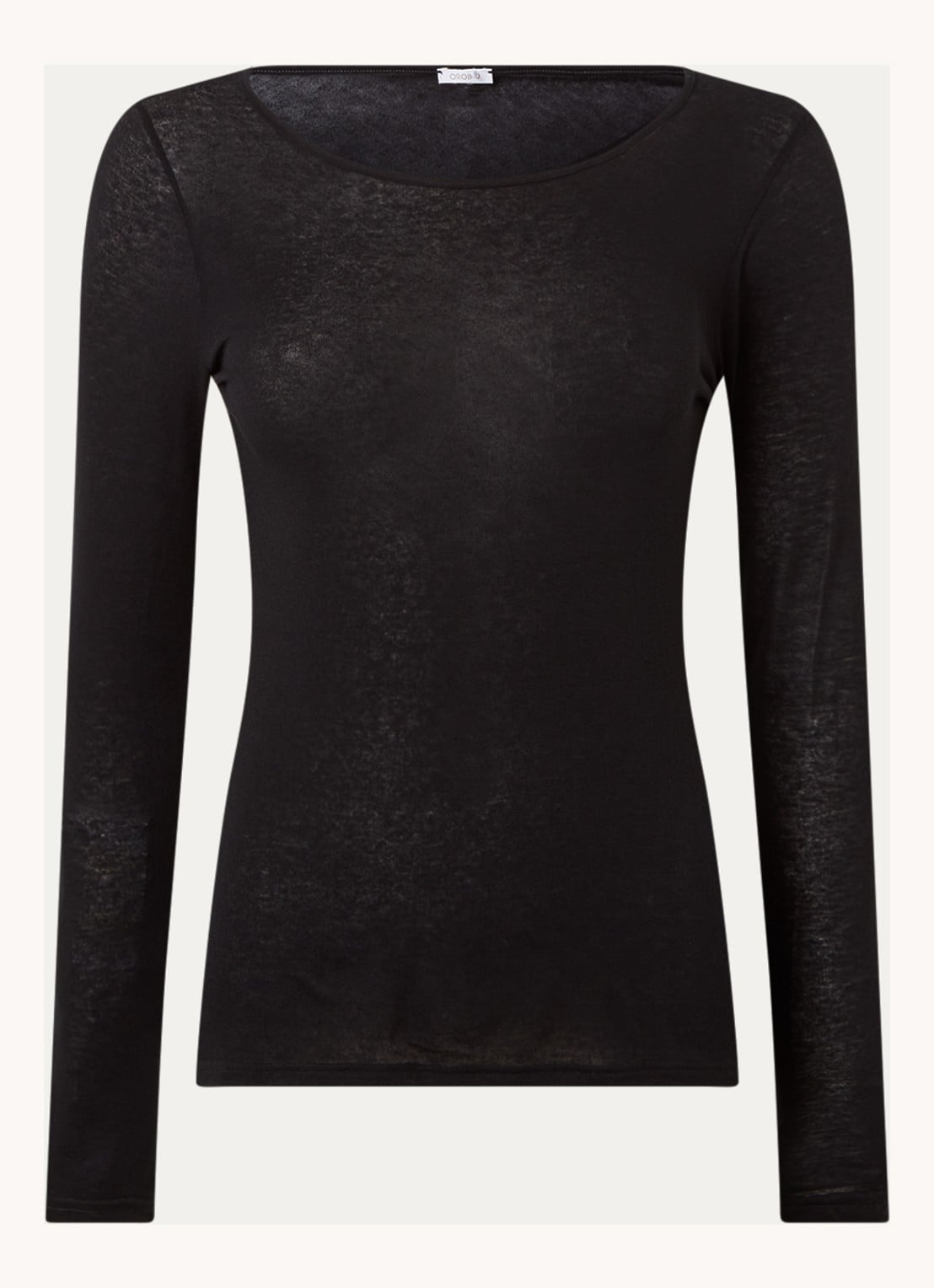 Oroblu Perfect Line longsleeve in kasjmierblend - voorkant zwart