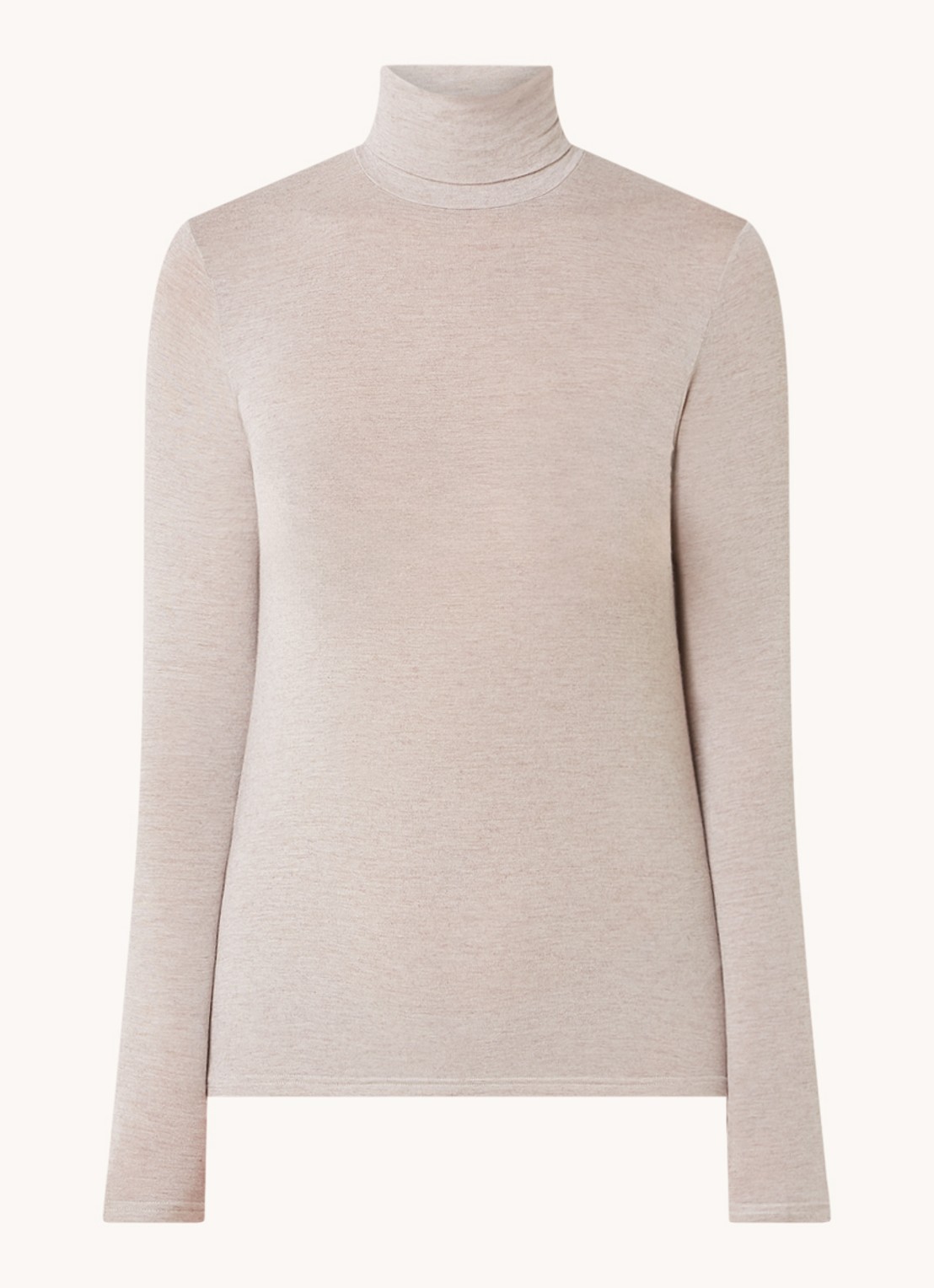 Oroblu Perfect Line longsleeve in kasjmierblend - voorkant donkerbeige