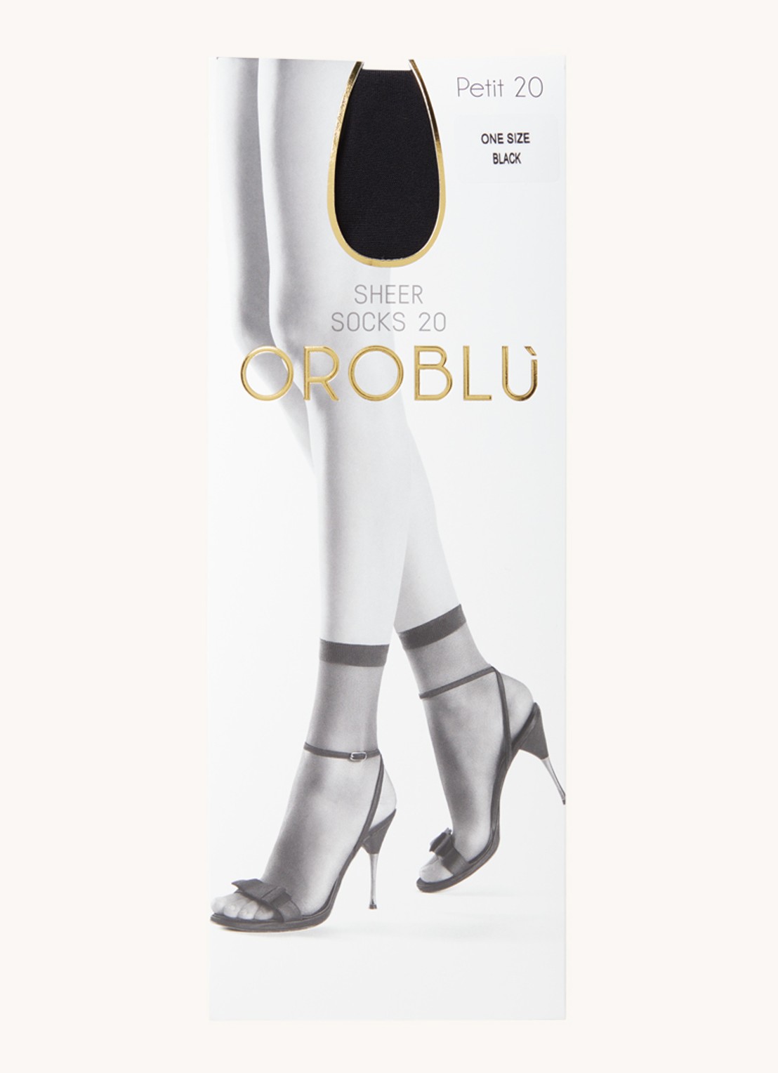 Oroblu Petit pantysokken in 20 denier - voorkant zwart