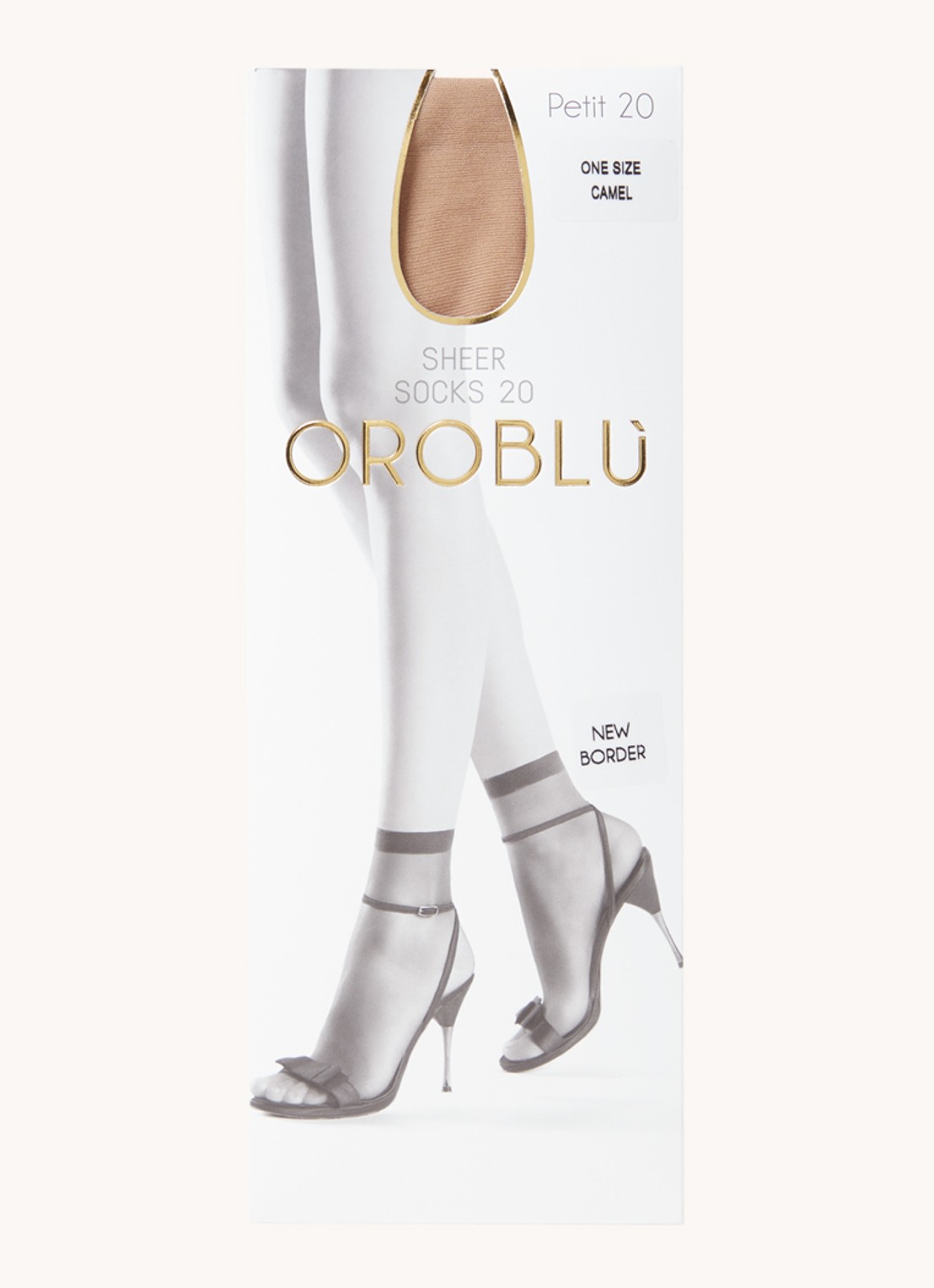 Oroblu Petit pantysokken in 20 denier - voorkant 2 camel