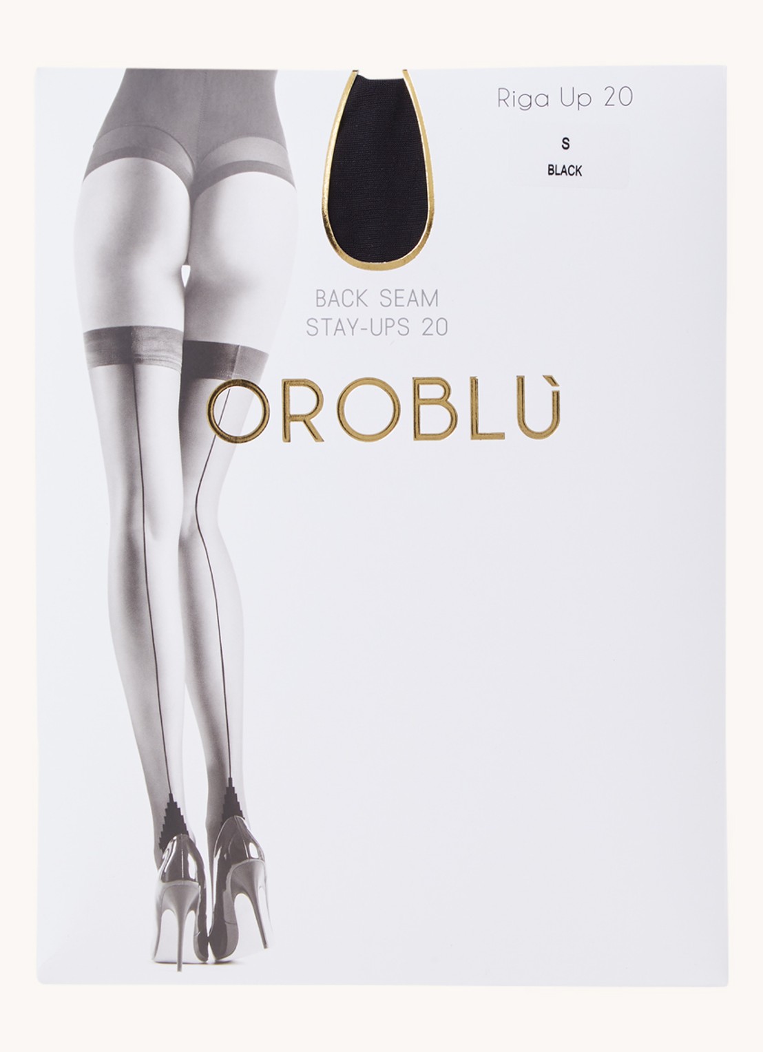 Oroblu Riga hold-ups in 20 denier - voorkant 2 zwart