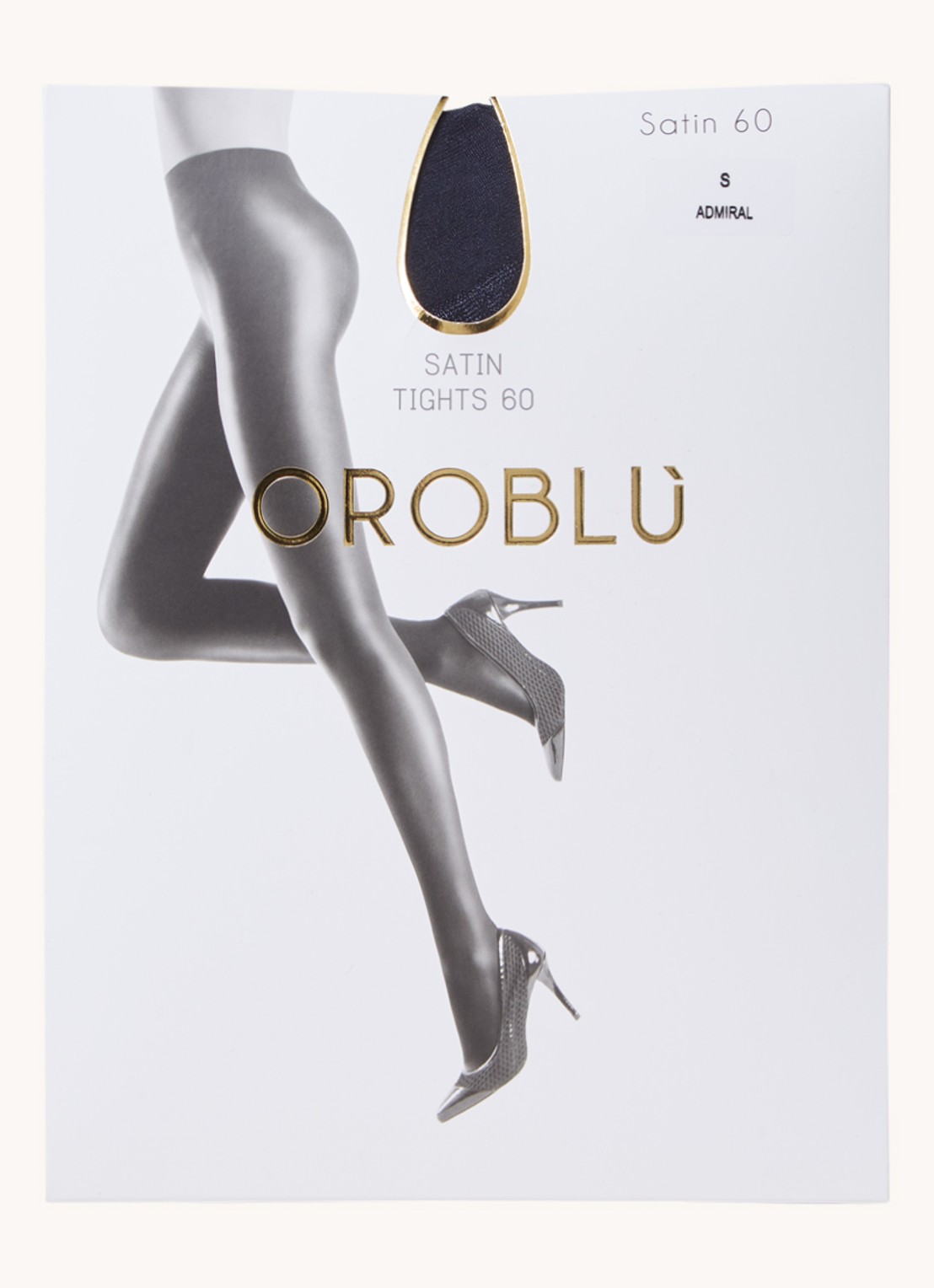 Oroblu Satin panty in 60 denier - voorkant 2 donkerblauw