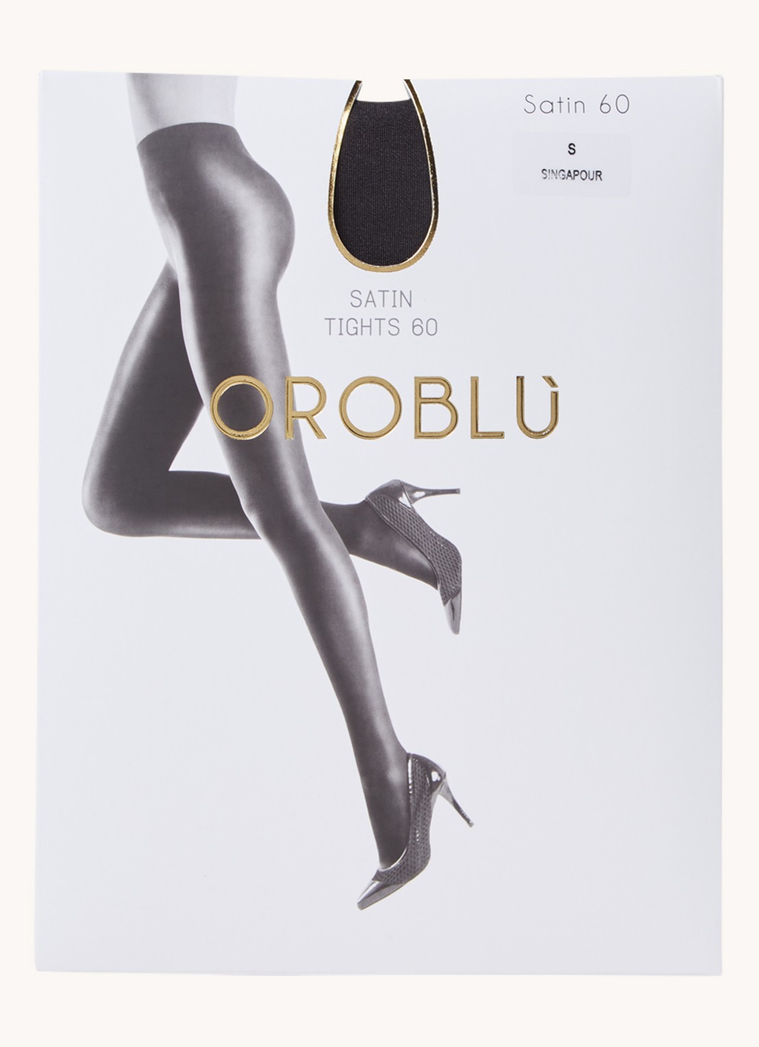 Oroblu Satin panty in 60 denier - voorkant antraciet