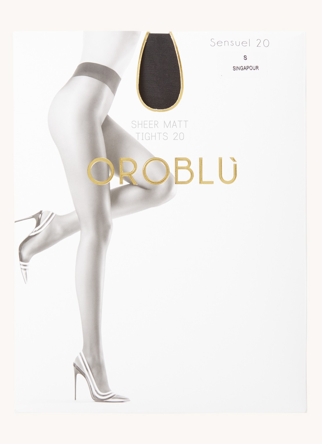 Oroblu Sensuel panty in 20 denier - voorkant donkergrijs