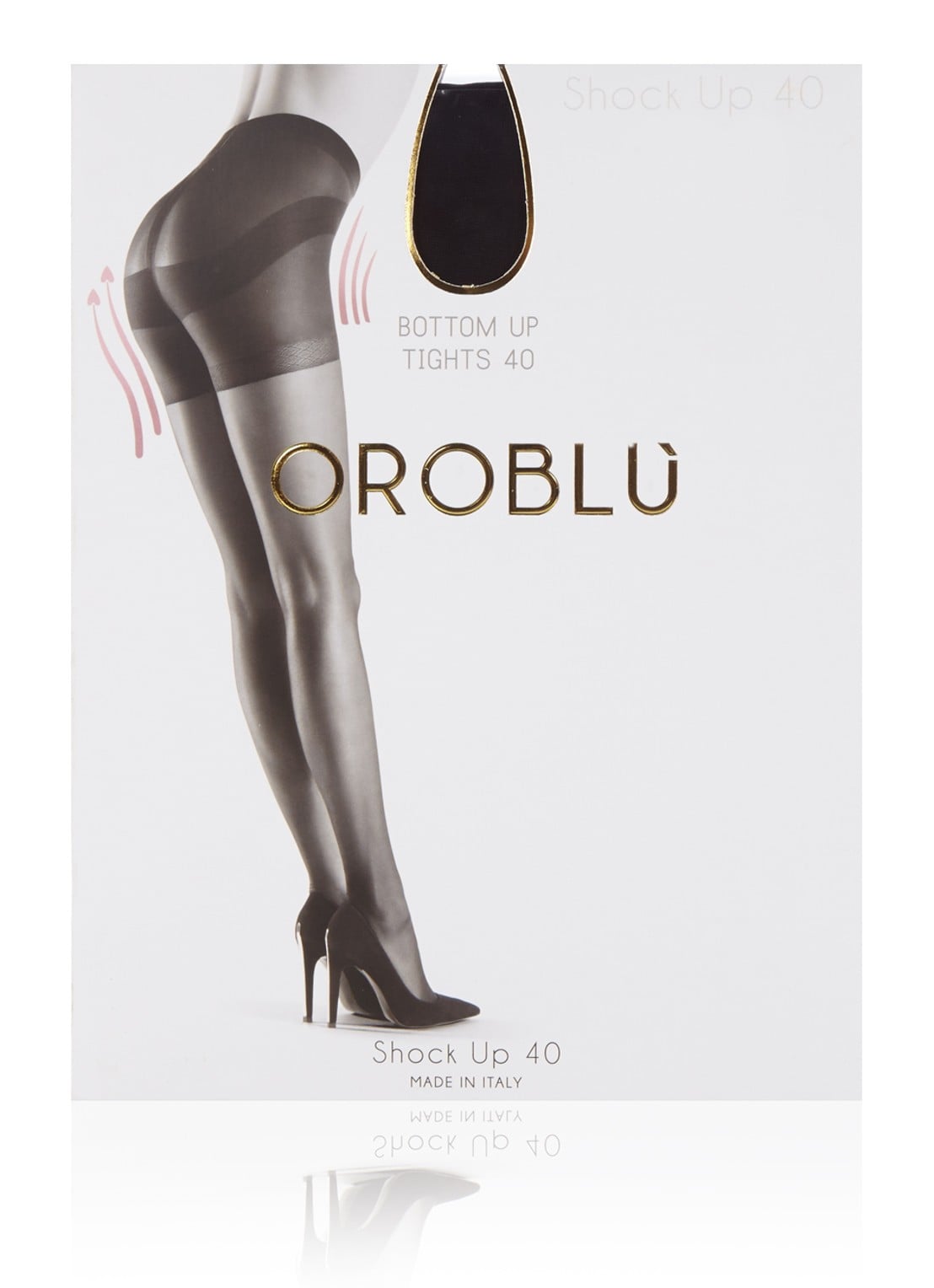 Oroblu Shock Up panty in 40 denier - voorkant 2 zwart