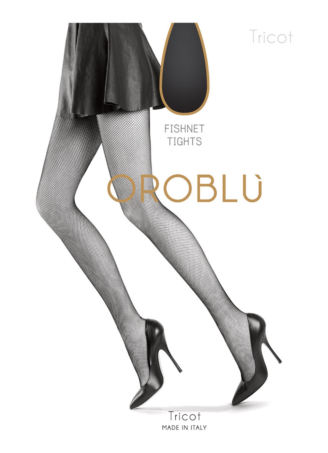 Oroblu Tricot netpanty - voorkant 2 zwart