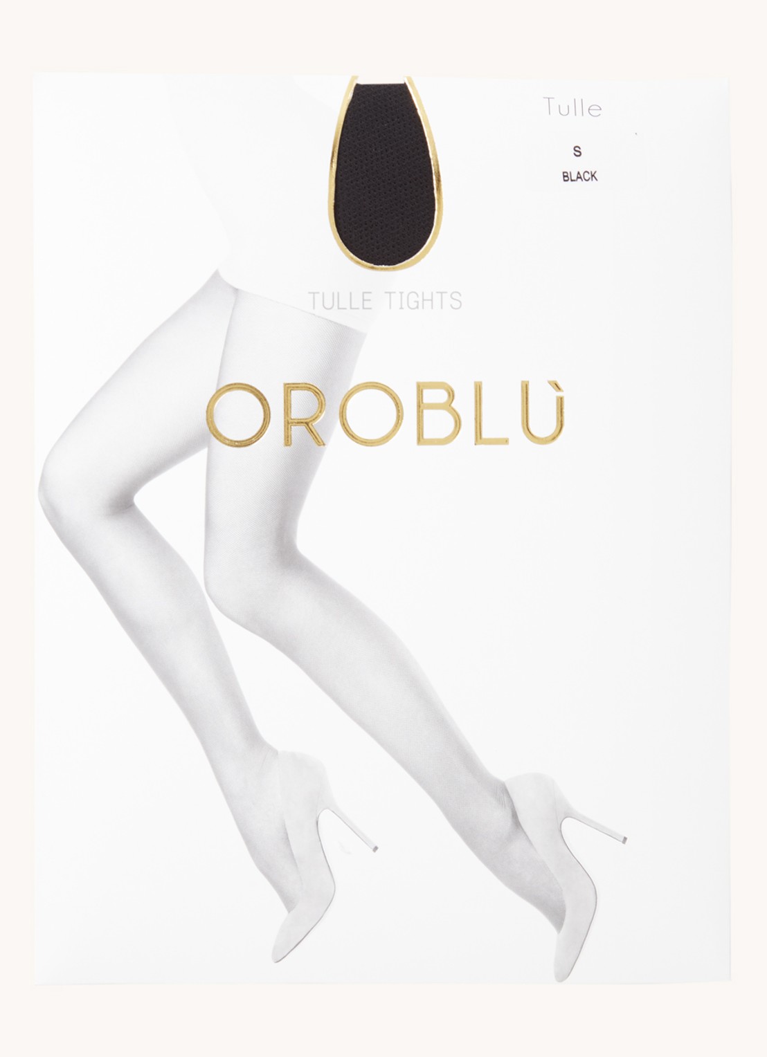 Oroblu Tulle Fine panty net - voorkant 3 zwart