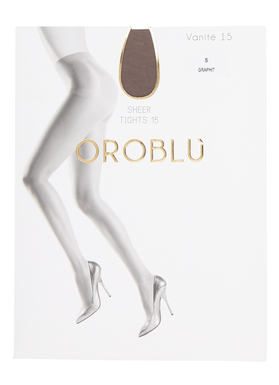 Oroblu Vanité panty in 15 denier - voorkant 2 grijs
