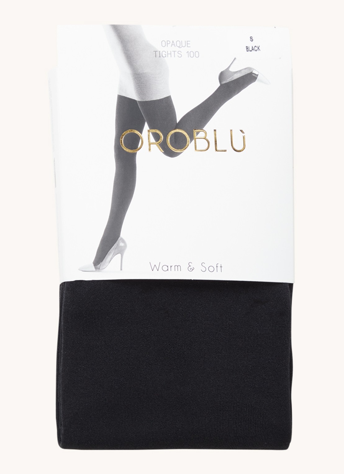 Oroblu Warm & Soft panty in 100 denier - voorkant 2 zwart