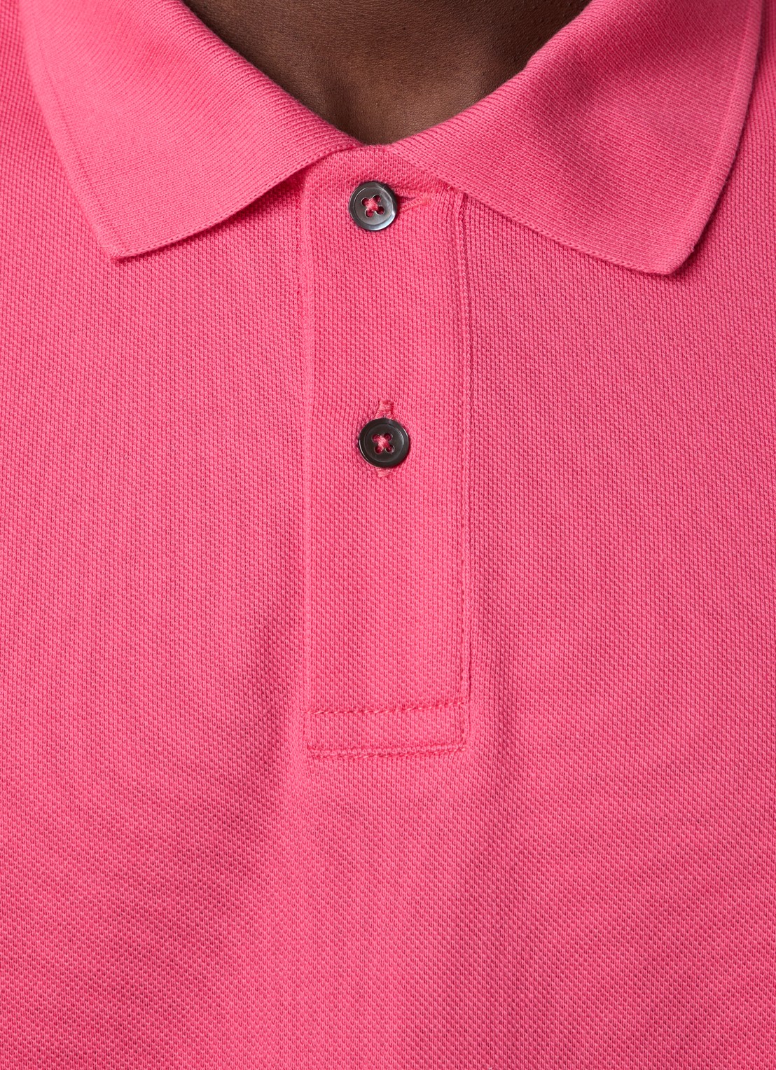 Oscar Jacobson Alex regular fit polo van piqué katoen - detail 5 koraalroze