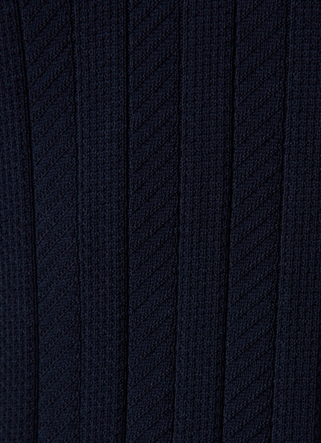 Oscar Jacobson Barto regular fit polo met ingebreid patroon - detail 3 donkerblauw