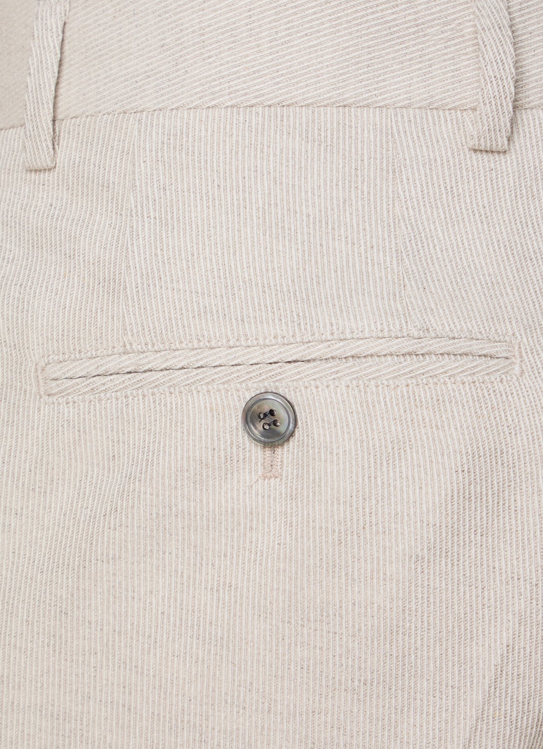 Oscar Jacobson Dandy straight fit pantalon in linnenblend - detail 6 beige