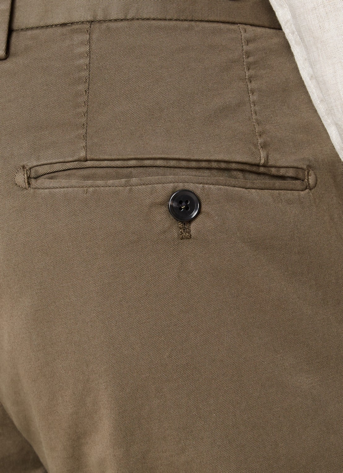 Oscar Jacobson Danwick straight fit chino met stretch  - detail 6 olijfgroen