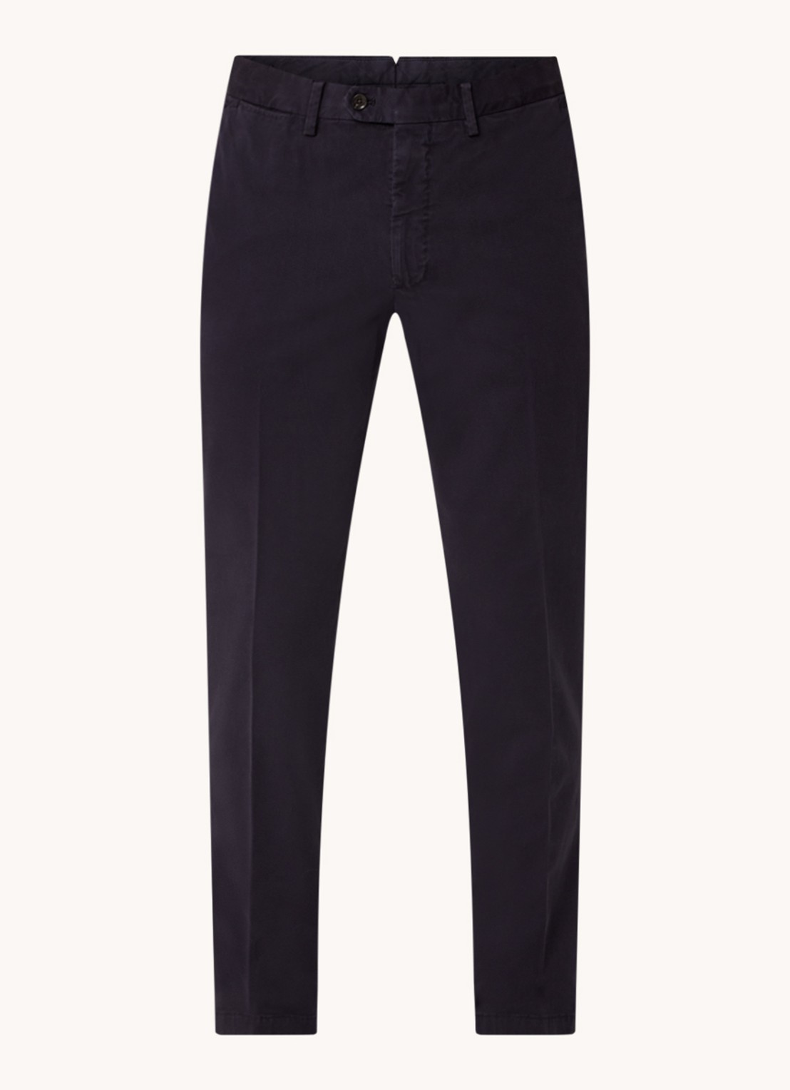 Oscar Jacobson Danwick straight fit chino met stretch  - voorkant 3 donkerblauw