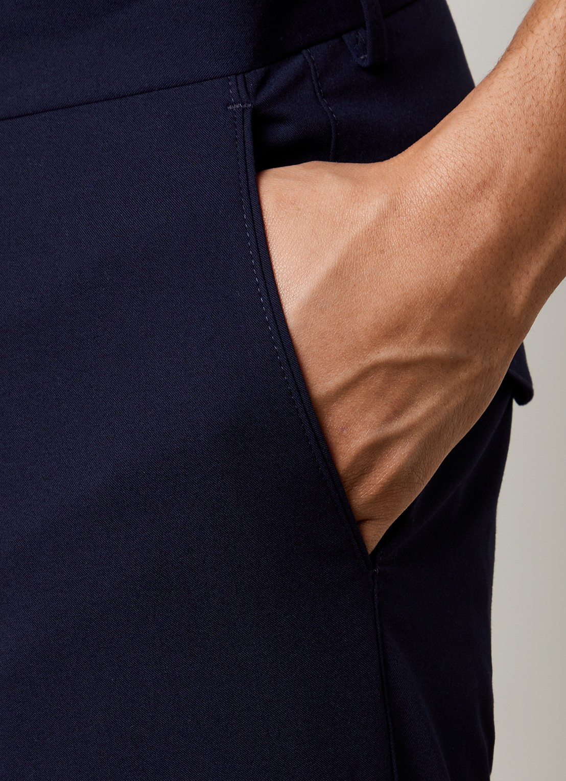 Oscar Jacobson Decker straight fit pantalon met steekzakken - detail 4 donkerblauw