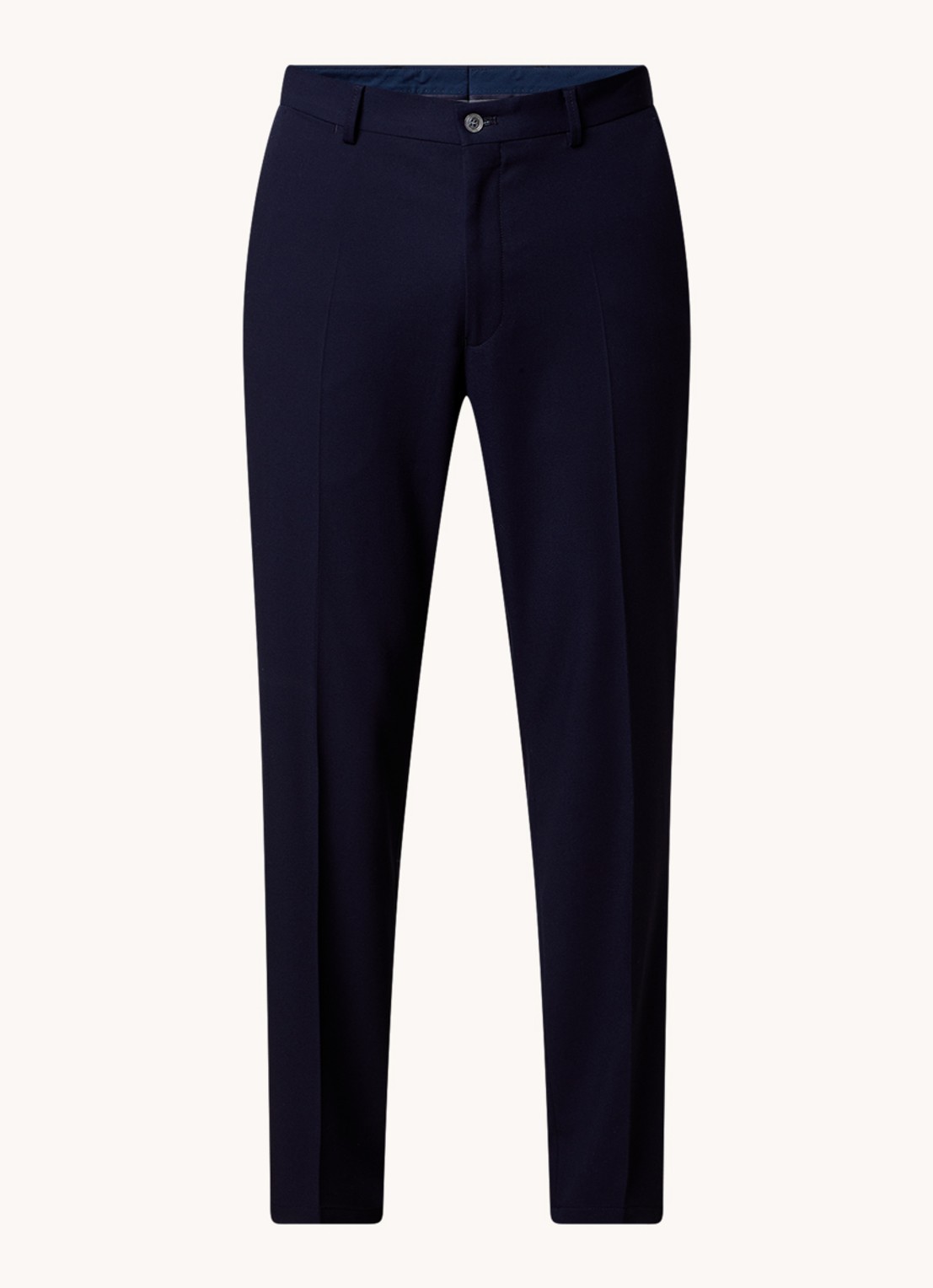 Oscar Jacobson Decker straight fit pantalon met steekzakken - voorkant 6 donkerblauw