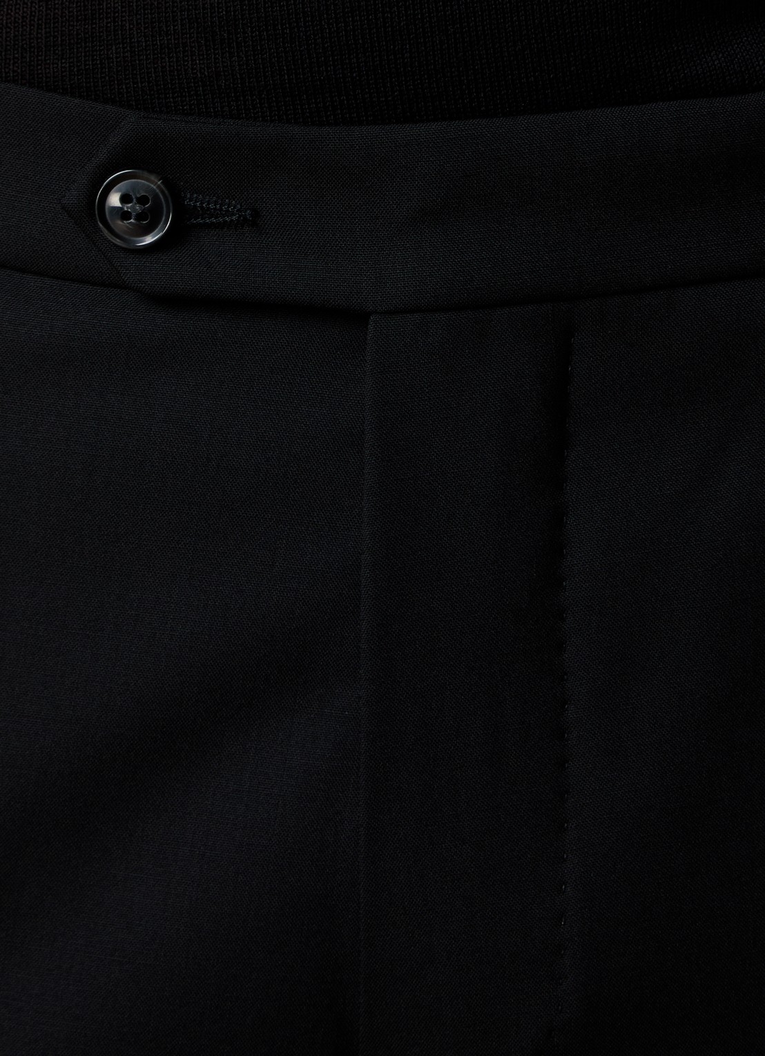 Oscar Jacobson Denz slim fit pantalon van wol met steekzakken - detail 7 zwart