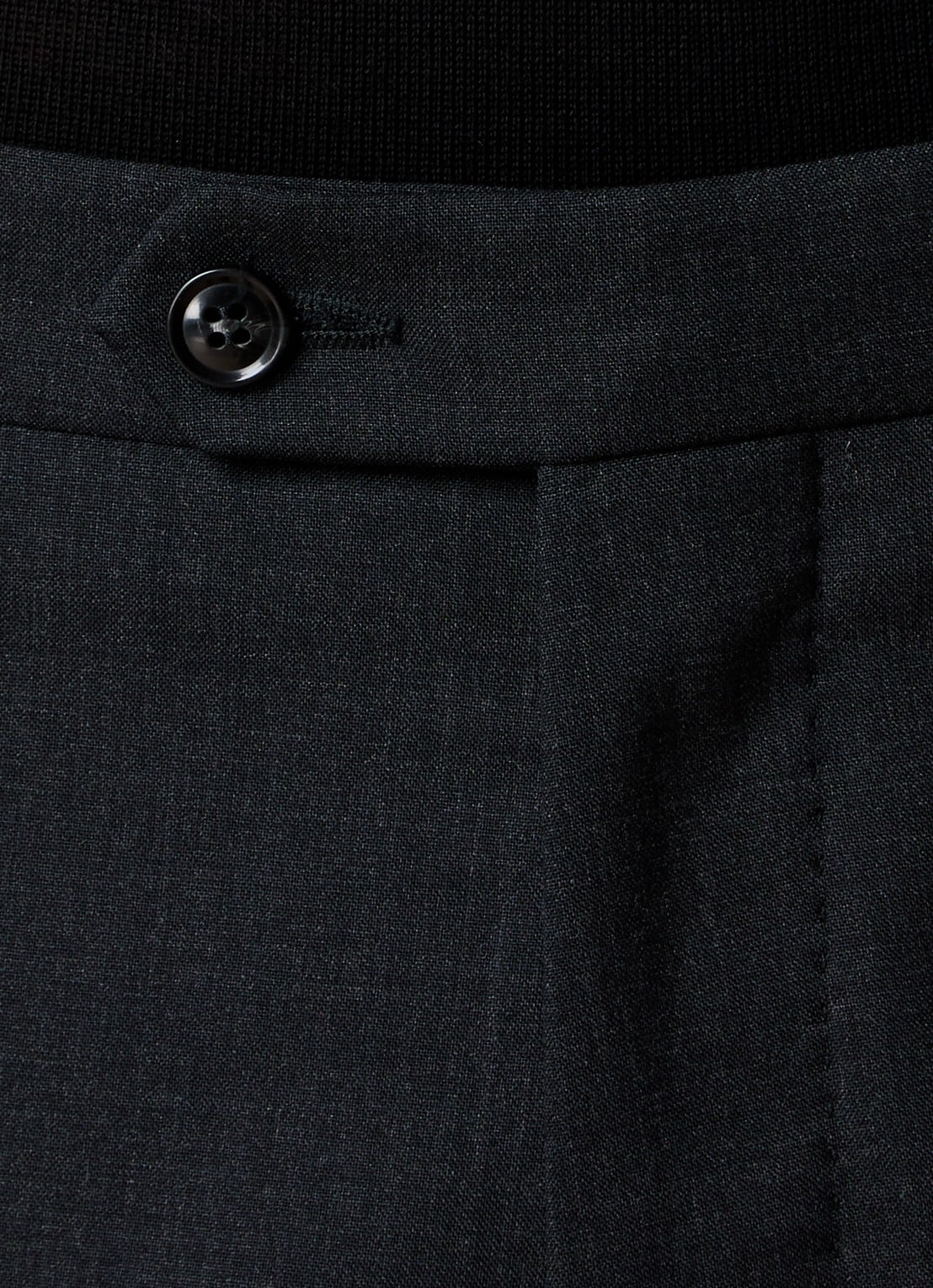 Oscar Jacobson Denz slim fit pantalon van wol met steekzakken - detail 7 donkergrijs