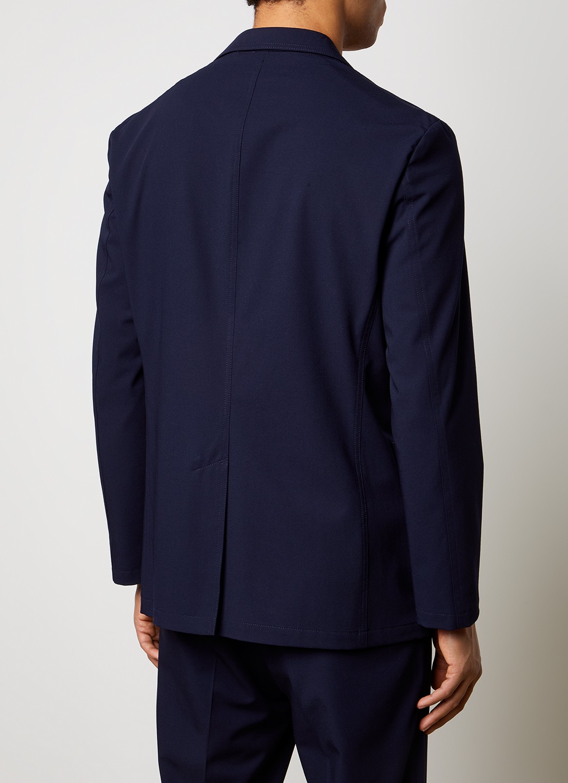 Oscar Jacobson Faber regular fit colbert met opgestikte zakken  - achterkant 8 donkerblauw