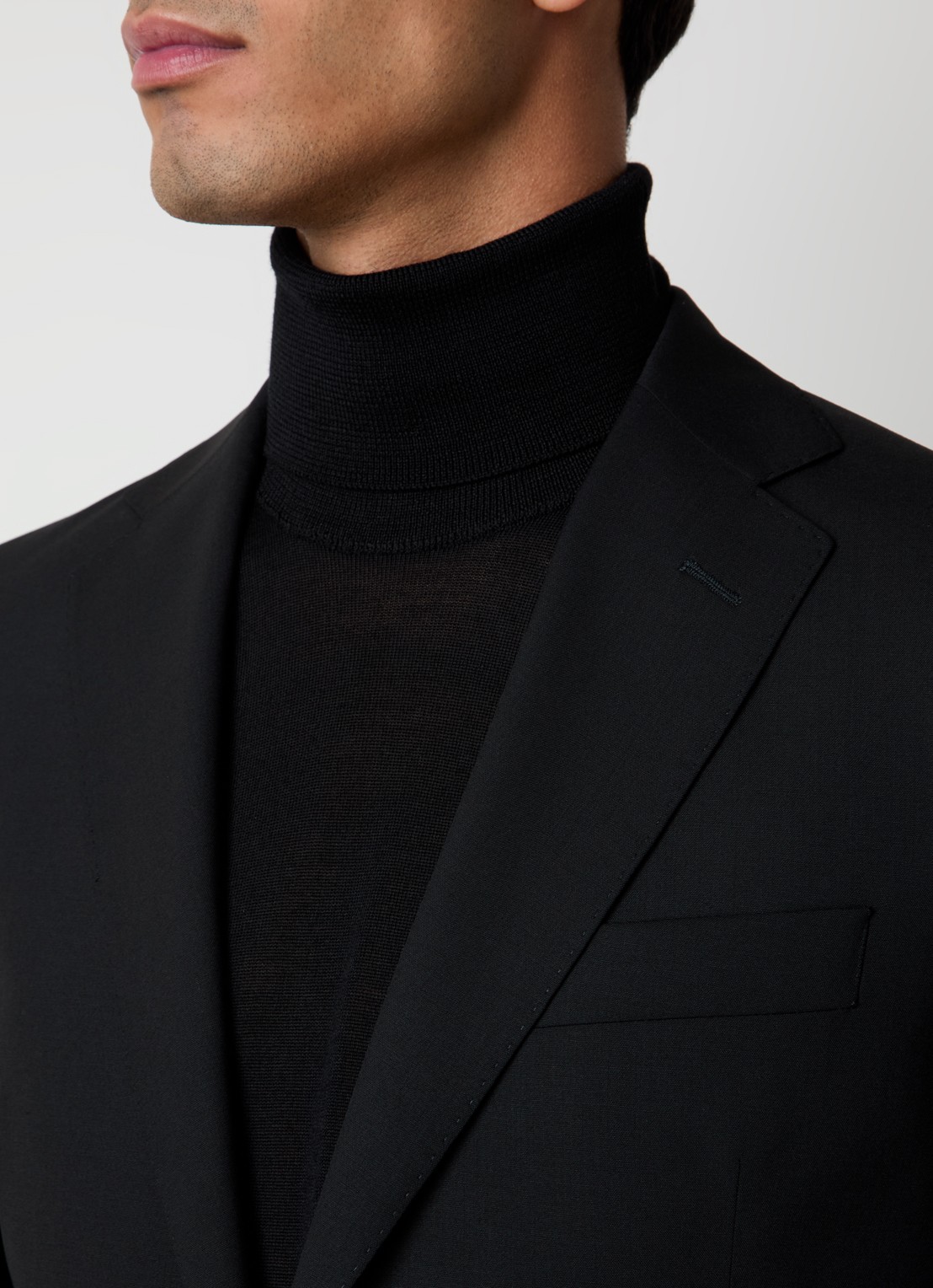 Oscar Jacobson Falk regular fit colbert van wol met klepzakken - detail 5 zwart
