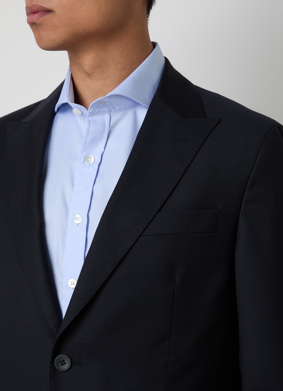 Oscar Jacobson Faron regular fit colbert van wol met klepzakken - detail 5 donkerblauw