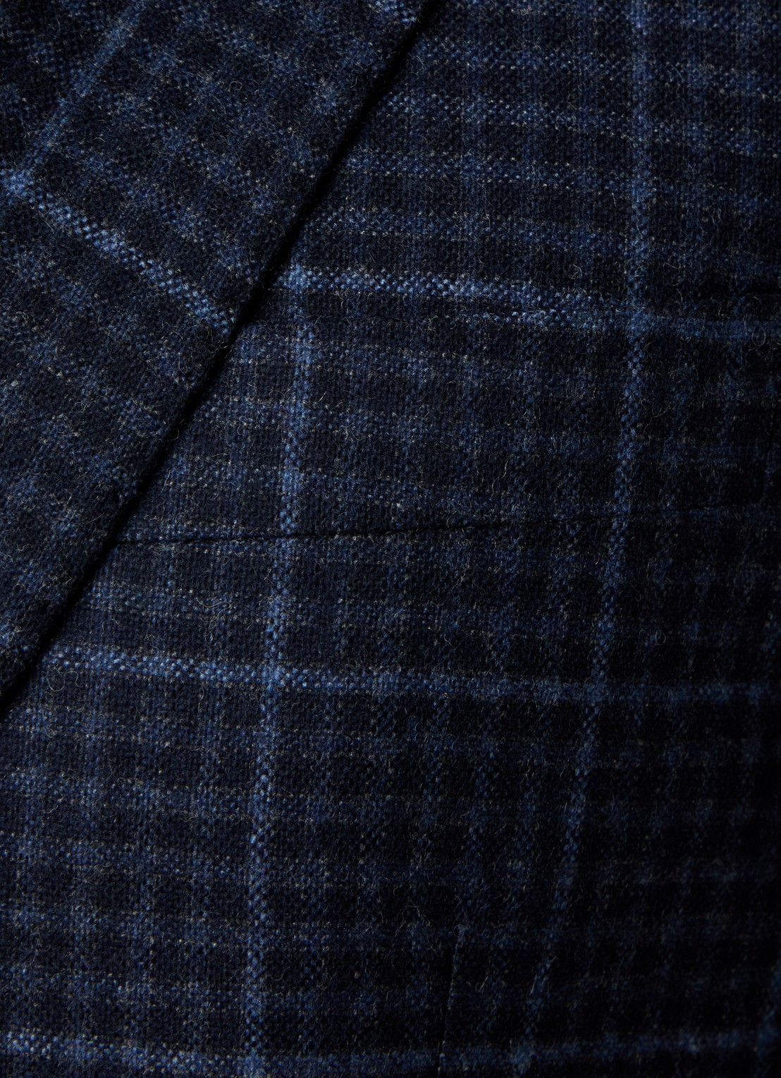 Oscar Jacobson Ferry regular fit colbert in wolblend met gemêleerd dessin - detail 8 donkerblauw