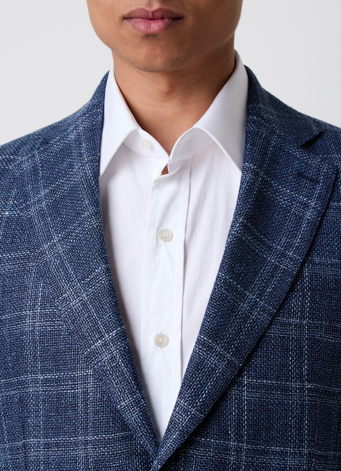 Oscar Jacobson Fogerty regular fit colbert in wolblend met klepzakken  - detail 4 indigo