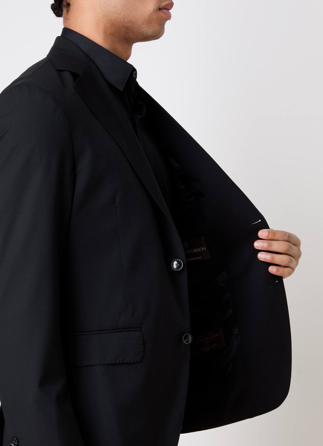 Oscar Jacobson Fogerty regular fit colbert met klepzakken - detail 5 zwart