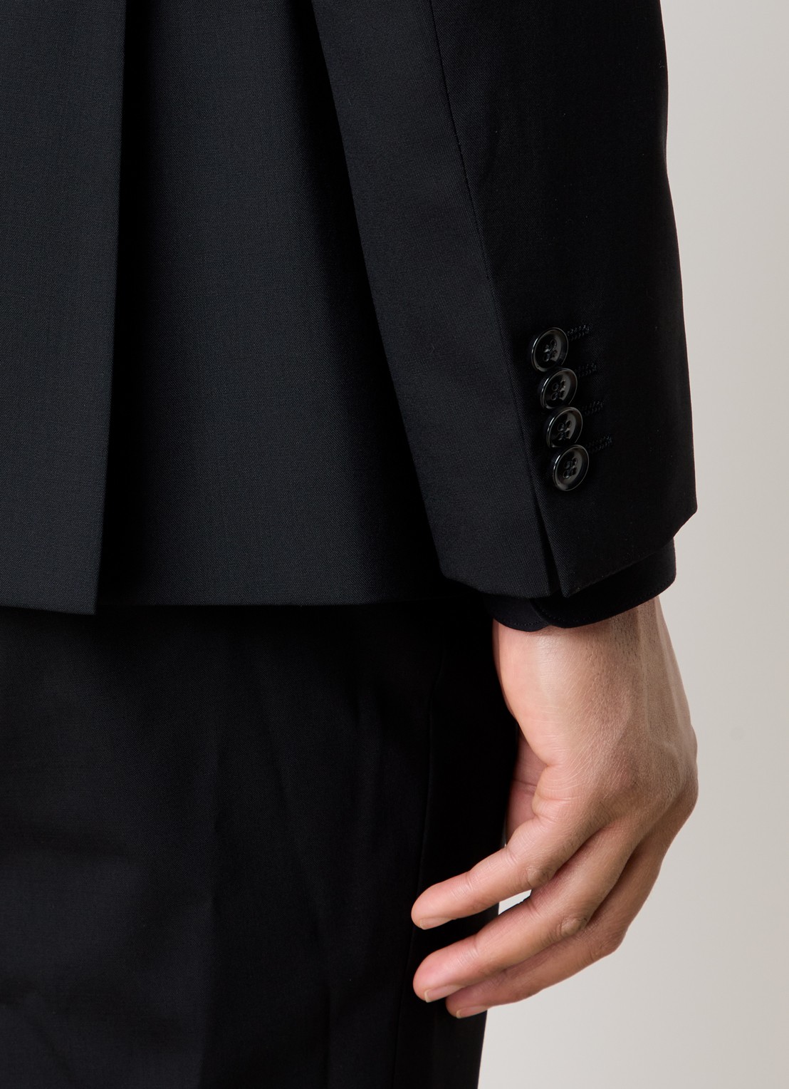 Oscar Jacobson Fogerty regular fit colbert met klepzakken - detail 6 zwart