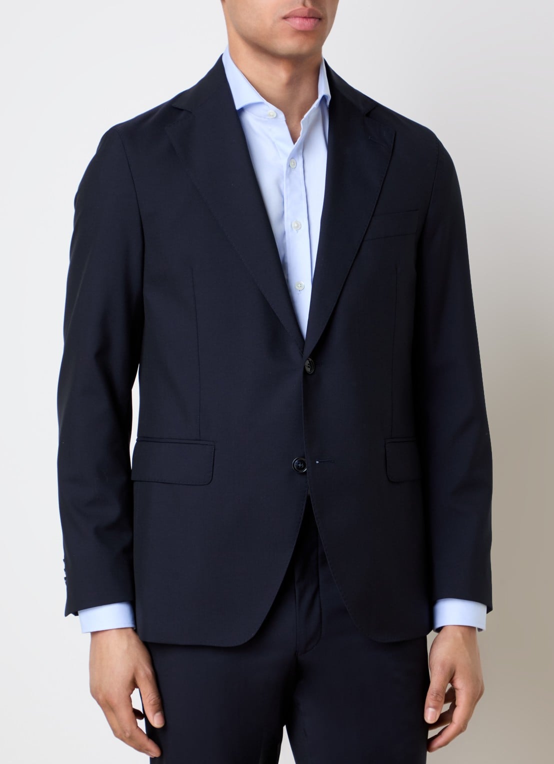 Oscar Jacobson Fogerty regular fit colbert met klepzakken - detail 2 donkerblauw
