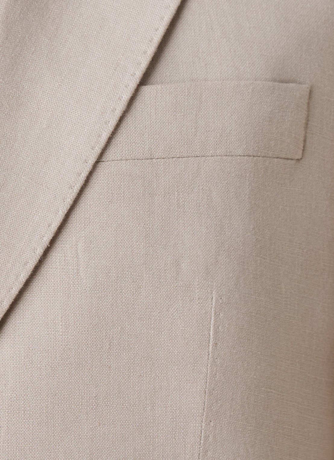 Oscar Jacobson Fogerty regular fit colbert van linnen met klepzakken - detail 6 beige
