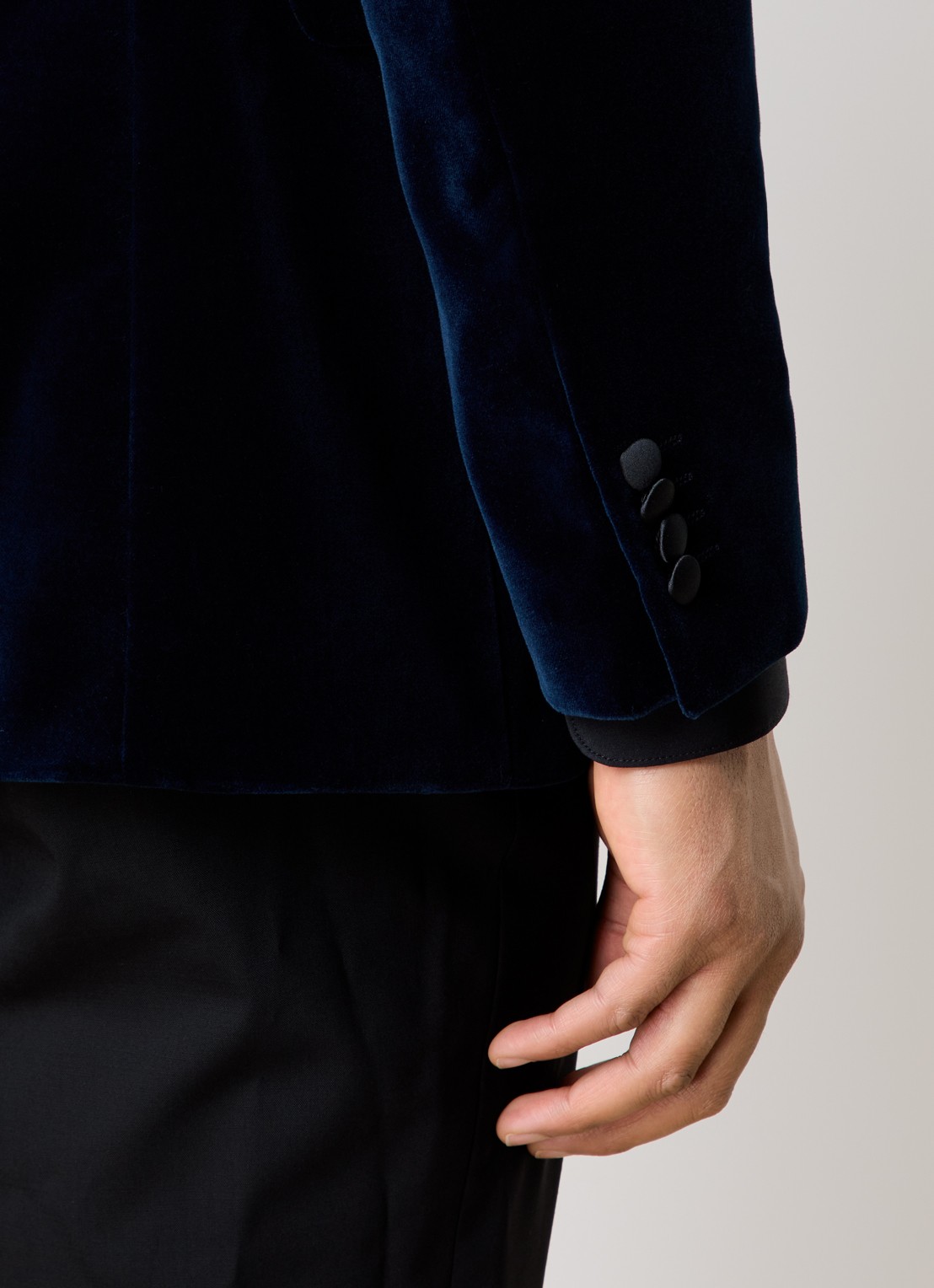 Oscar Jacobson Frampton regular fit colbert in wolblend met klepzakken - detail 3 donkerblauw
