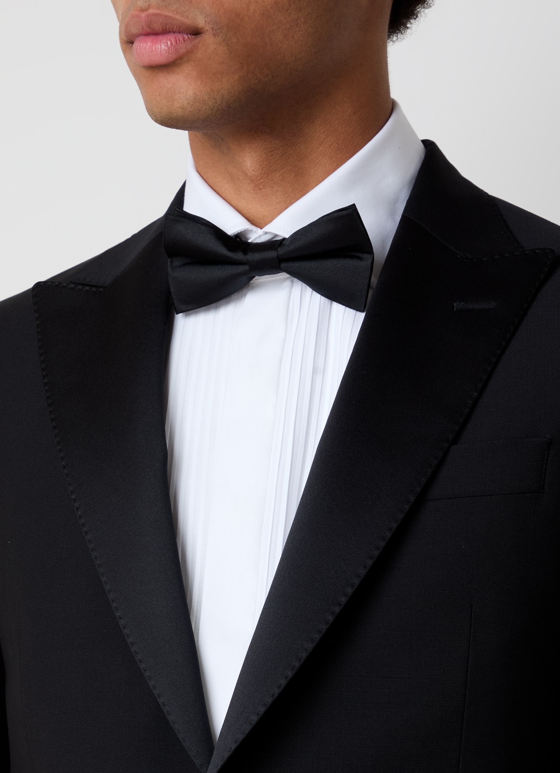 Oscar Jacobson Frampton slim fit colbert van wol met klepzakken - detail 7 zwart