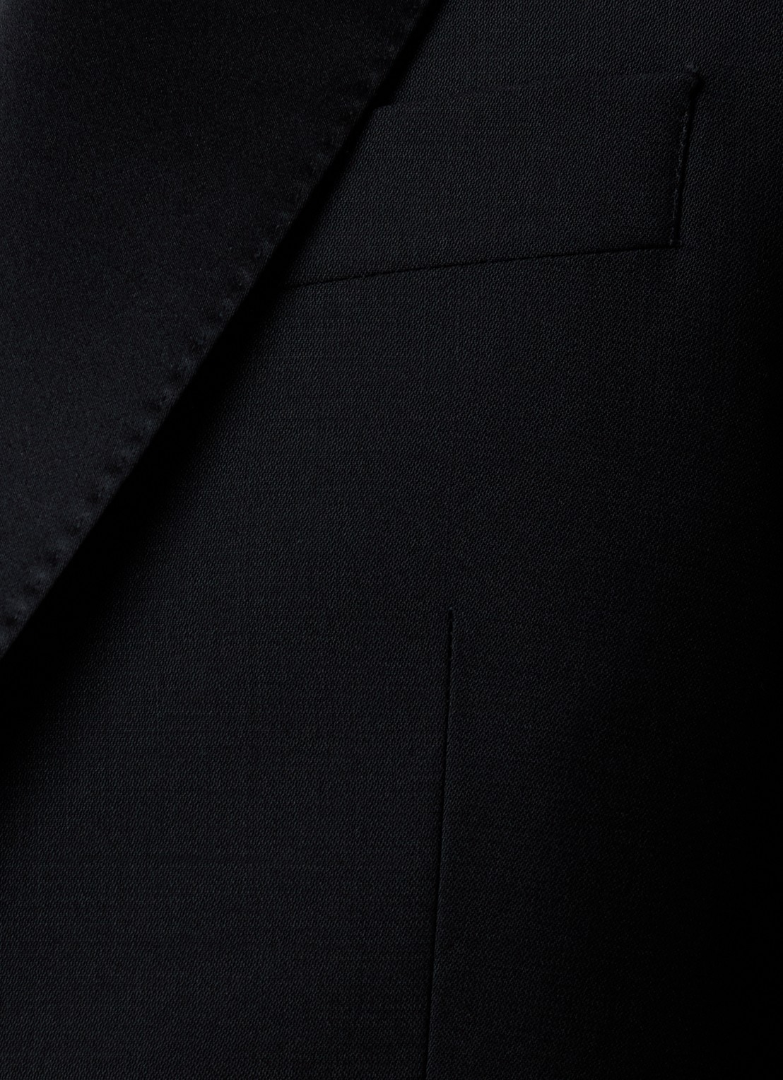 Oscar Jacobson Frampton slim fit colbert van wol met klepzakken - detail 8 zwart