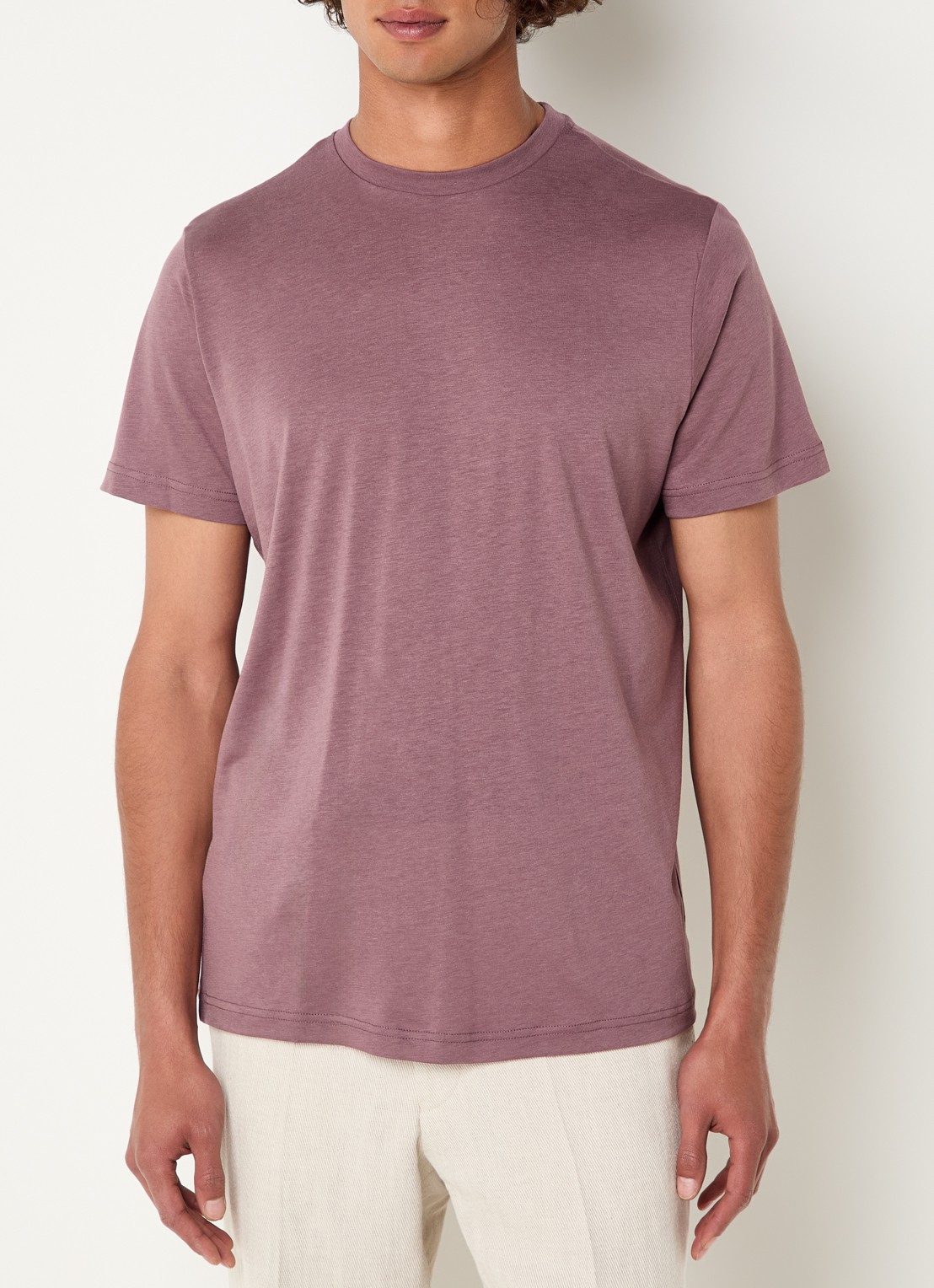 Oscar Jacobson Kim T-shirt met ronde hals - detail 4 lila