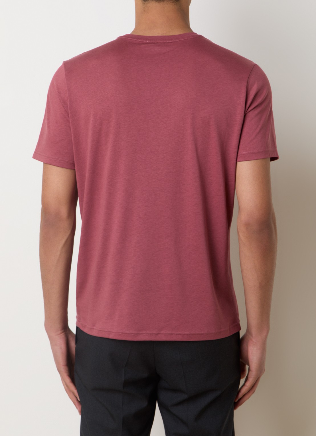 Oscar Jacobson Kim T-shirt  - achterkant koraalroze