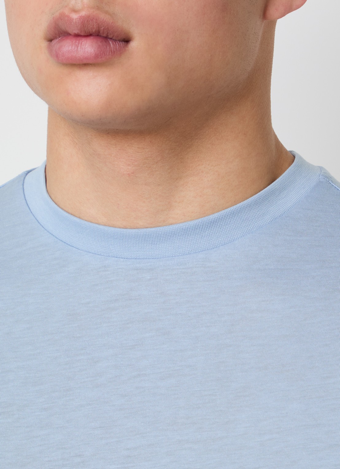 Oscar Jacobson Kim T-shirt  - detail 5 blauwgrijs