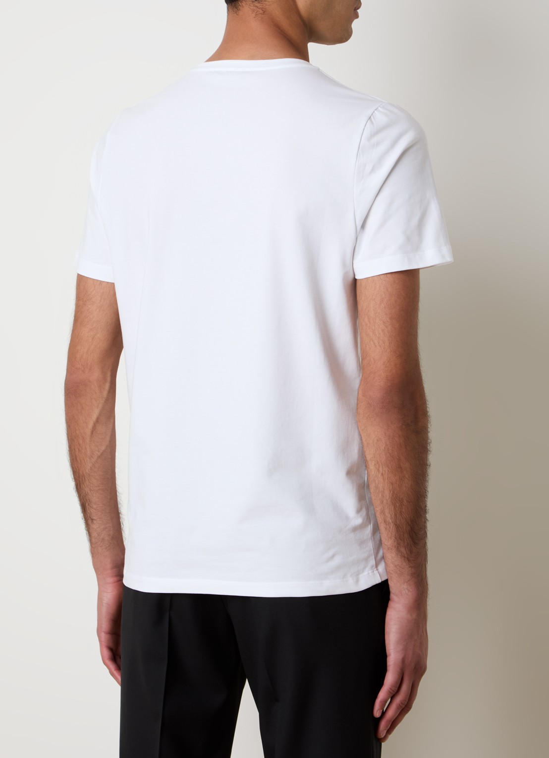 Oscar Jacobson Kyran T-shirt met stretch - achterkant wit