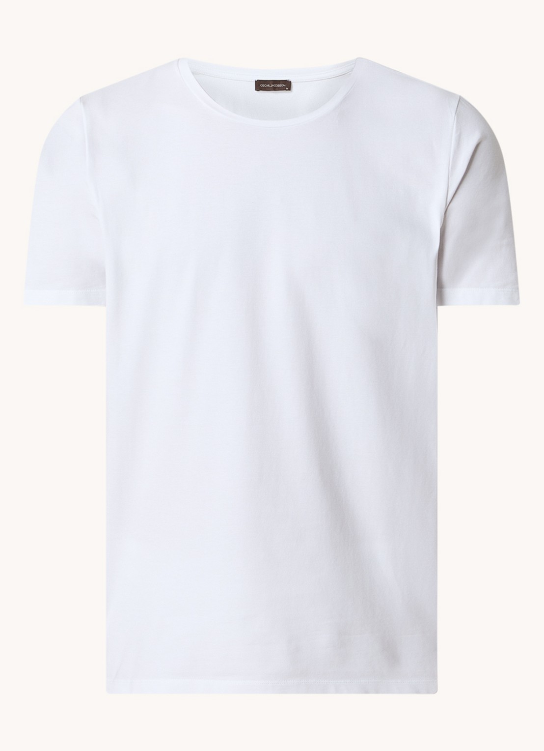 Oscar Jacobson Kyran T-shirt met stretch - voorkant 2 wit