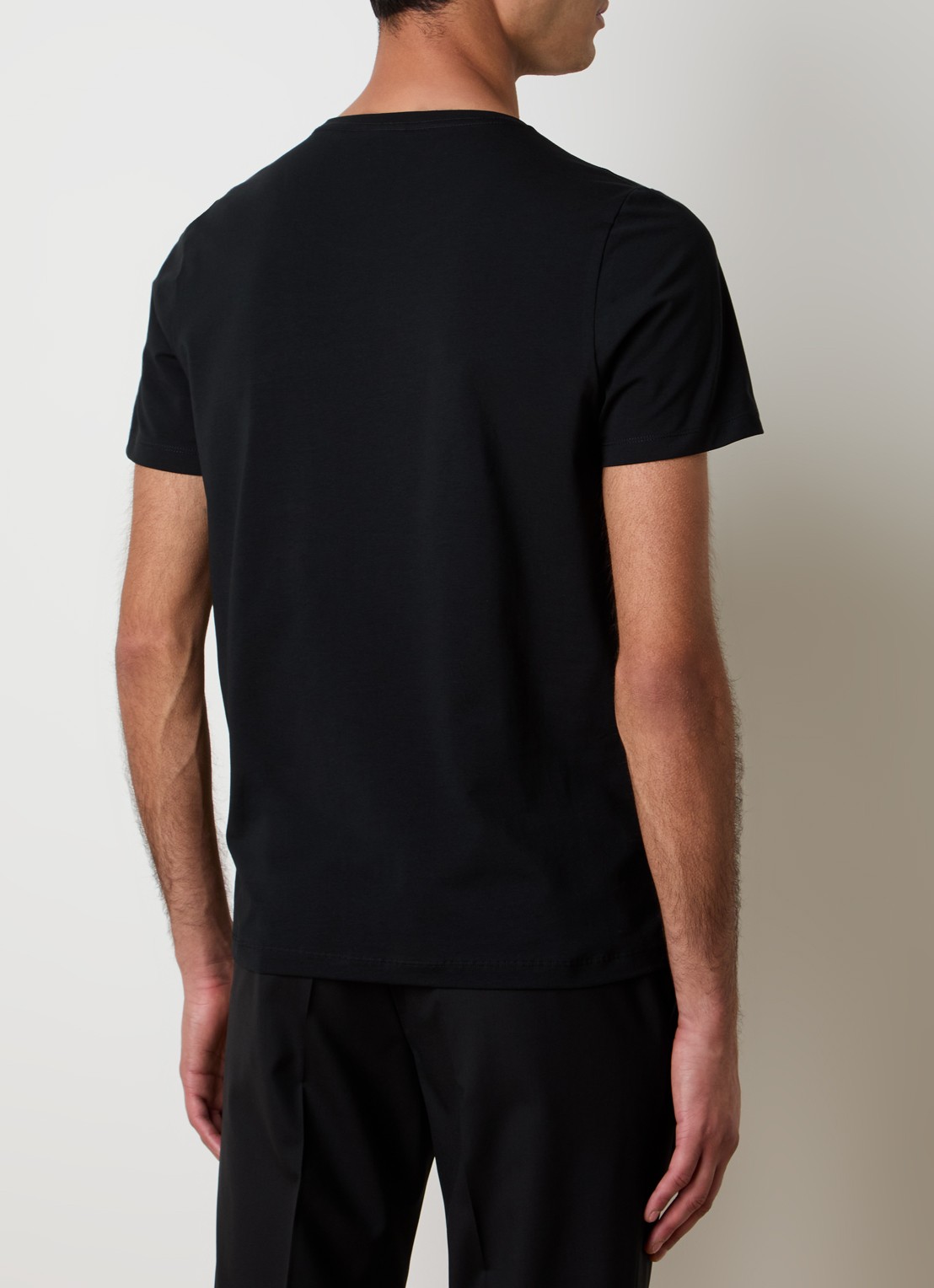 Oscar Jacobson Kyran T-shirt met stretch - achterkant 3 zwart