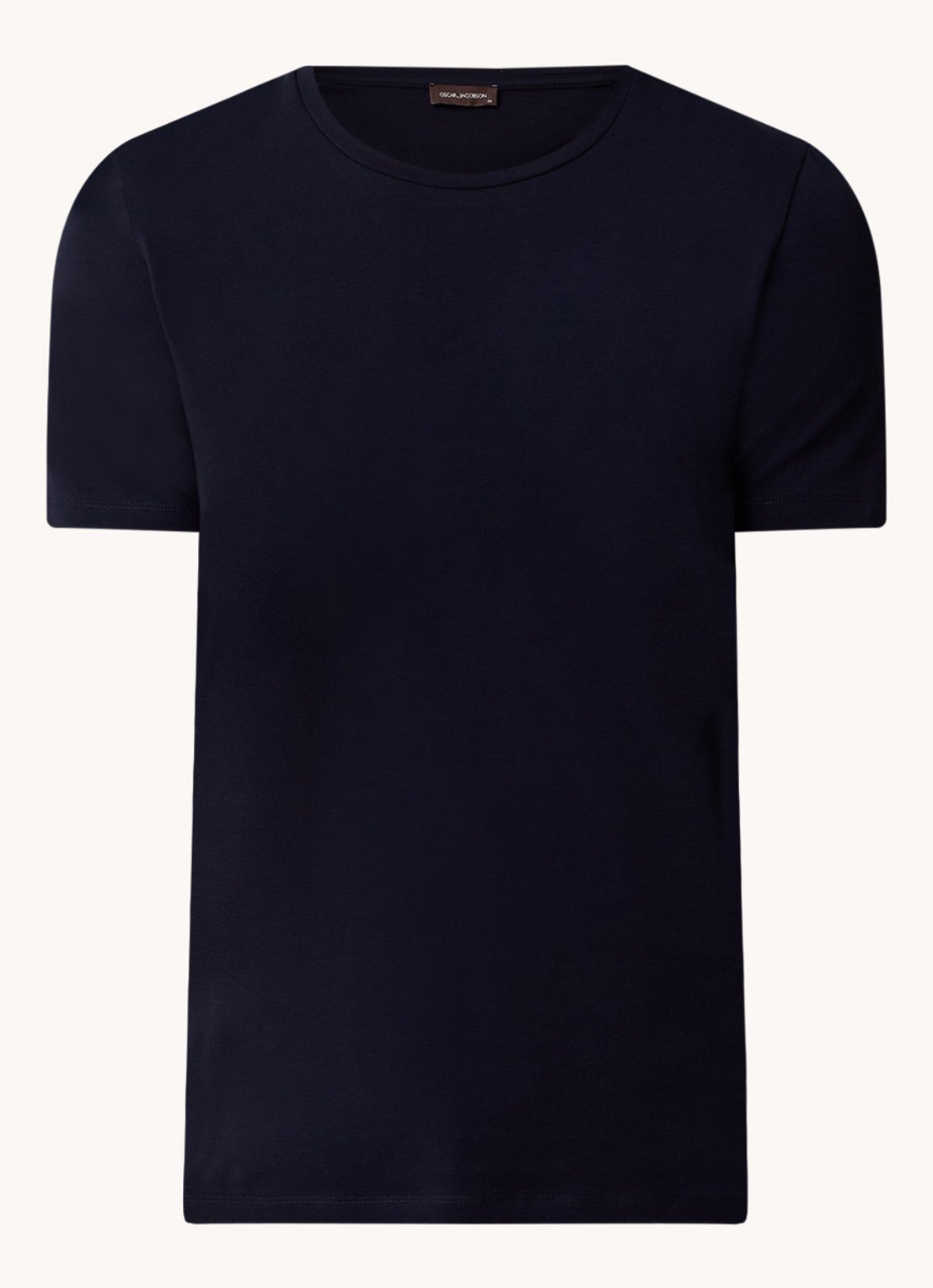 Oscar Jacobson Kyran T-shirt met stretch - voorkant 3 donkerblauw