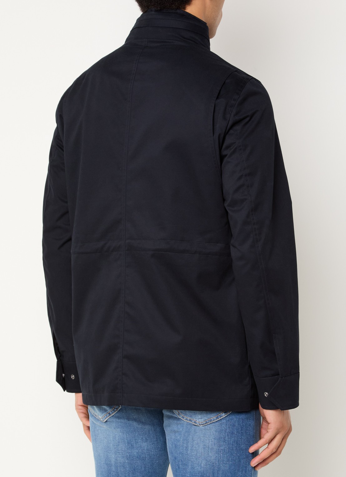 Oscar Jacobson M-65 jack met klepzakken - achterkant 3 donkerblauw