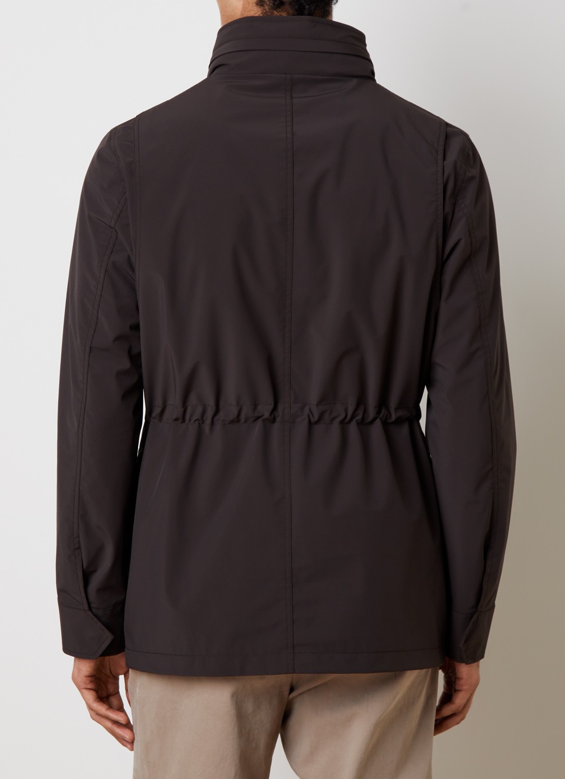 Oscar Jacobson M-65 parka met klepzakken - achterkant 6 donkerbruin