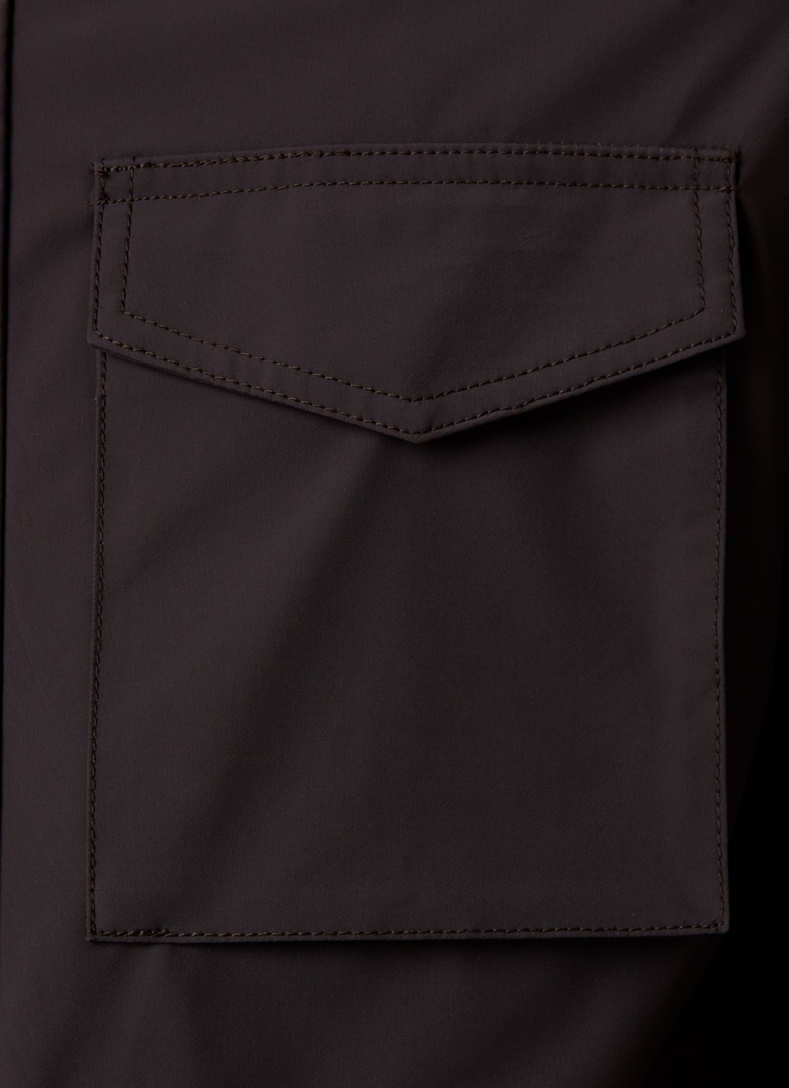 Oscar Jacobson M-65 parka met klepzakken - detail 3 donkerbruin