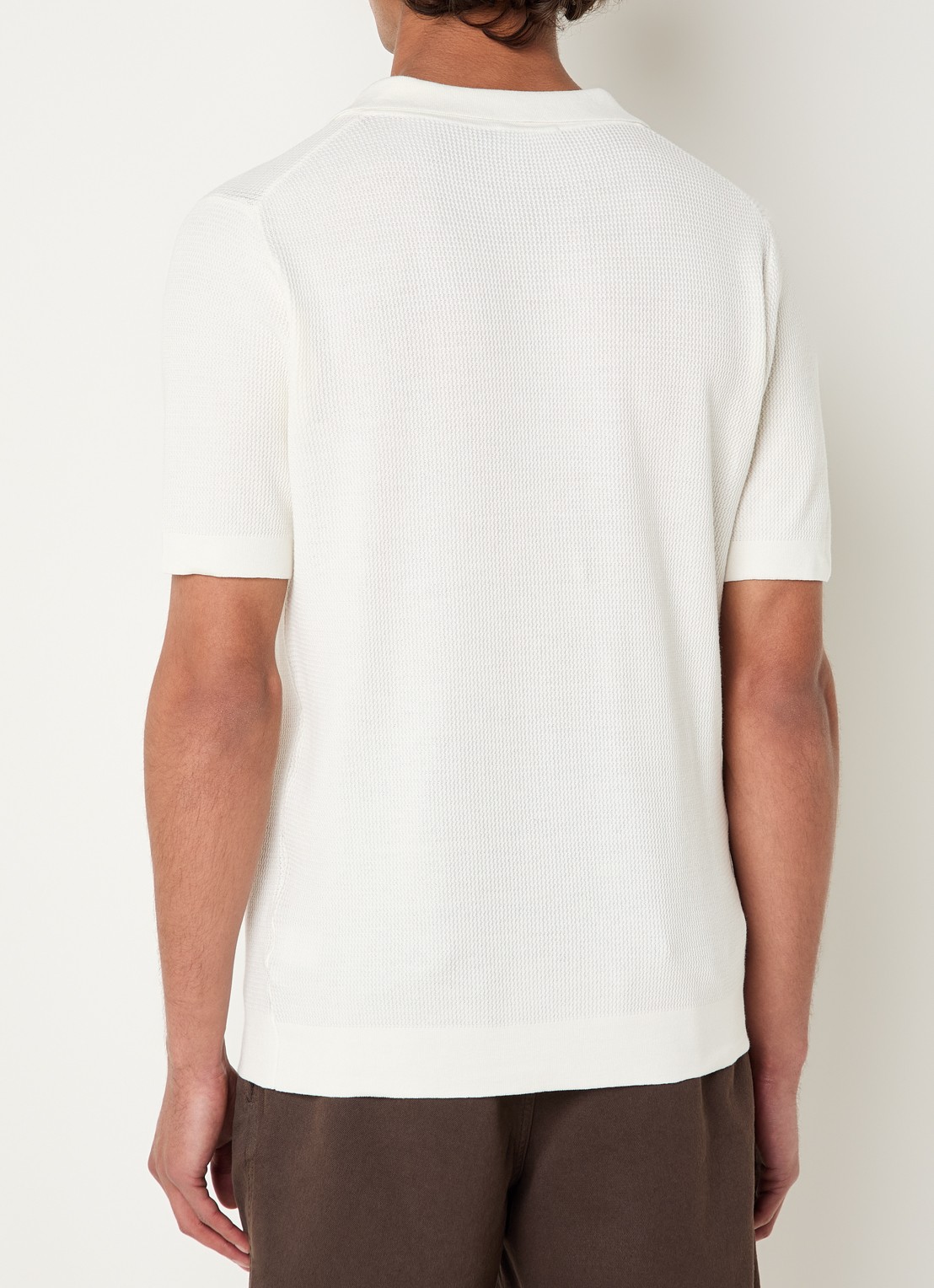 Oscar Jacobson Patrick regular fit polo - achterkant 2 creme