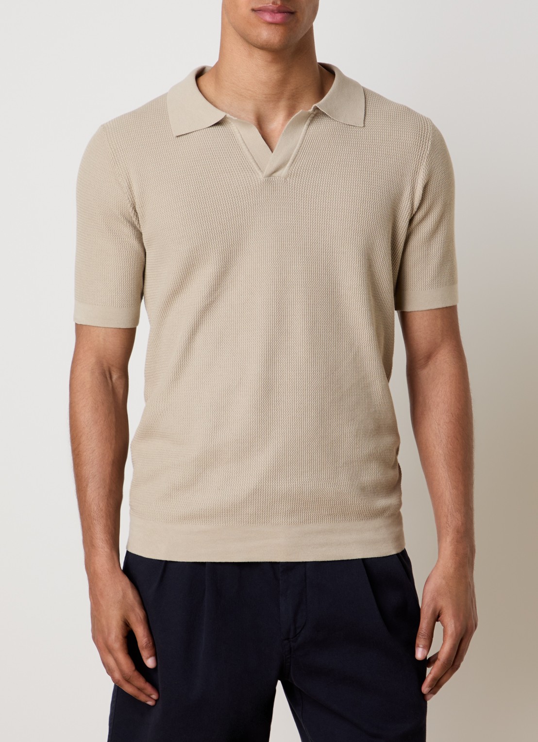 Oscar Jacobson Patrick regular fit polo - detail 3 beige